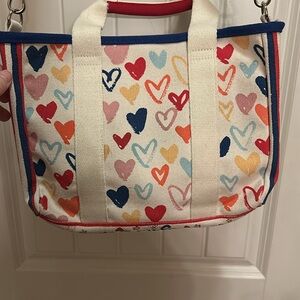Brighton love  hearts fireworks White and Red and blue Crossbody Bag
